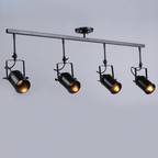Silva Vintage Adjustable Semi-Flush Mount Ceiling Light, Black