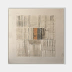 Neutral Geometric Textured Painting