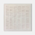 Plaster Texture Painting Neutral Grid Wall Art