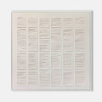 Plaster Texture Painting Neutral Grid Wall Art