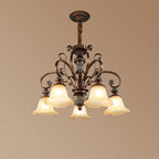 Arisha Retro Flower Pendant Light Metal Glass Living Room Bedroom