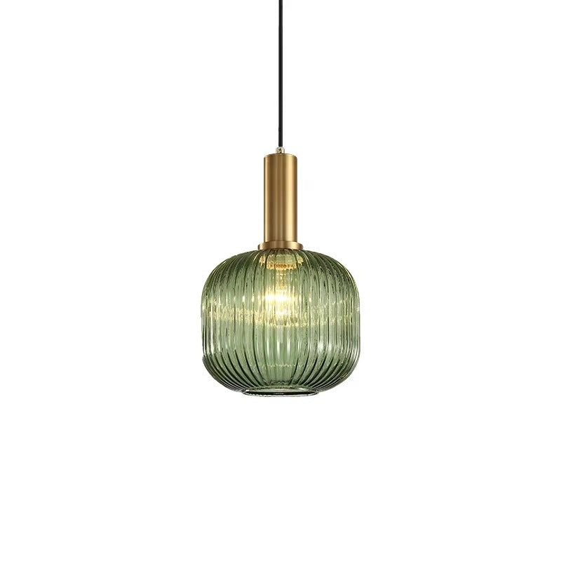 Valentina Pendant Light Crystal, Moru Glass, Cognac/Green/Grey, Kitchen Island
