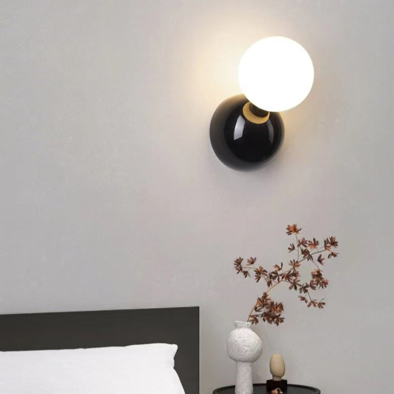 Valentina Modern LED Indoor Wall Lamp Black White Metal Living Room