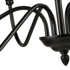 Silva Modern LED Chandelier Black Metal Bedroom Living Room