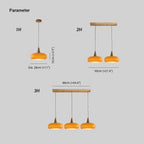 Charlotte Pendant Light Wood 1/2/3 Lights - 3
