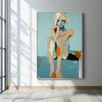 Contemplative Figure Oil Painting