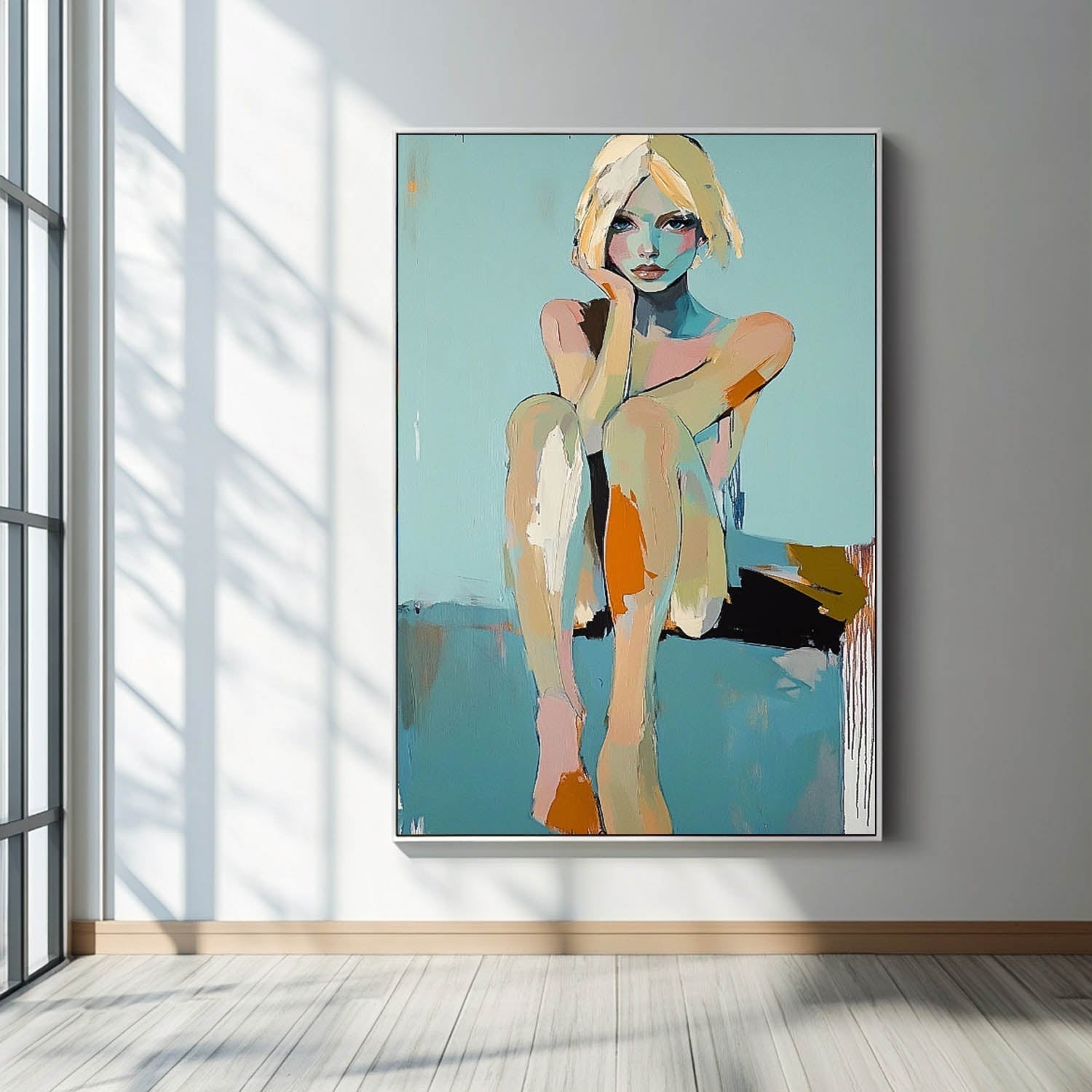 Contemplative Figure Oil Painting