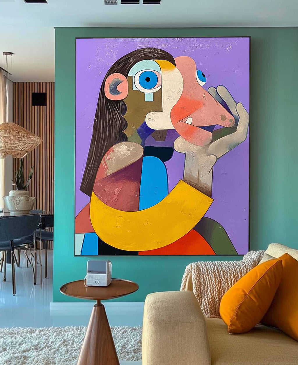 Cubist Surreal Portrait Oil Painting