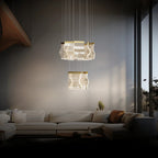 Kristy Industrial Chandelier Wave /Metal Gold Bedroom/Living Room