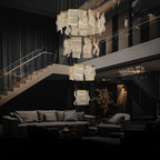 Kristy Industrial Chandelier Wave /Metal Gold Bedroom/Living Room