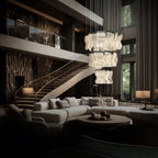 Kristy Industrial Chandelier Wave /Metal Gold Bedroom/Living Room