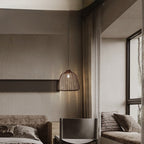 Muto Minimalist LED Pendant Light Rattan Living Room Bedroom Bar