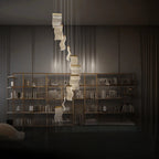 Kristy Industrial Chandelier Wave /Metal Gold Bedroom/Living Room