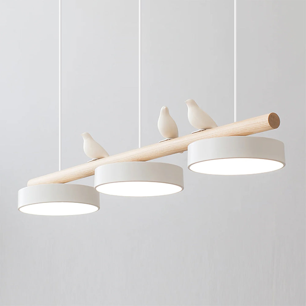 Cliff Pendant Light Oiseau - Câble White - White - Light Warm