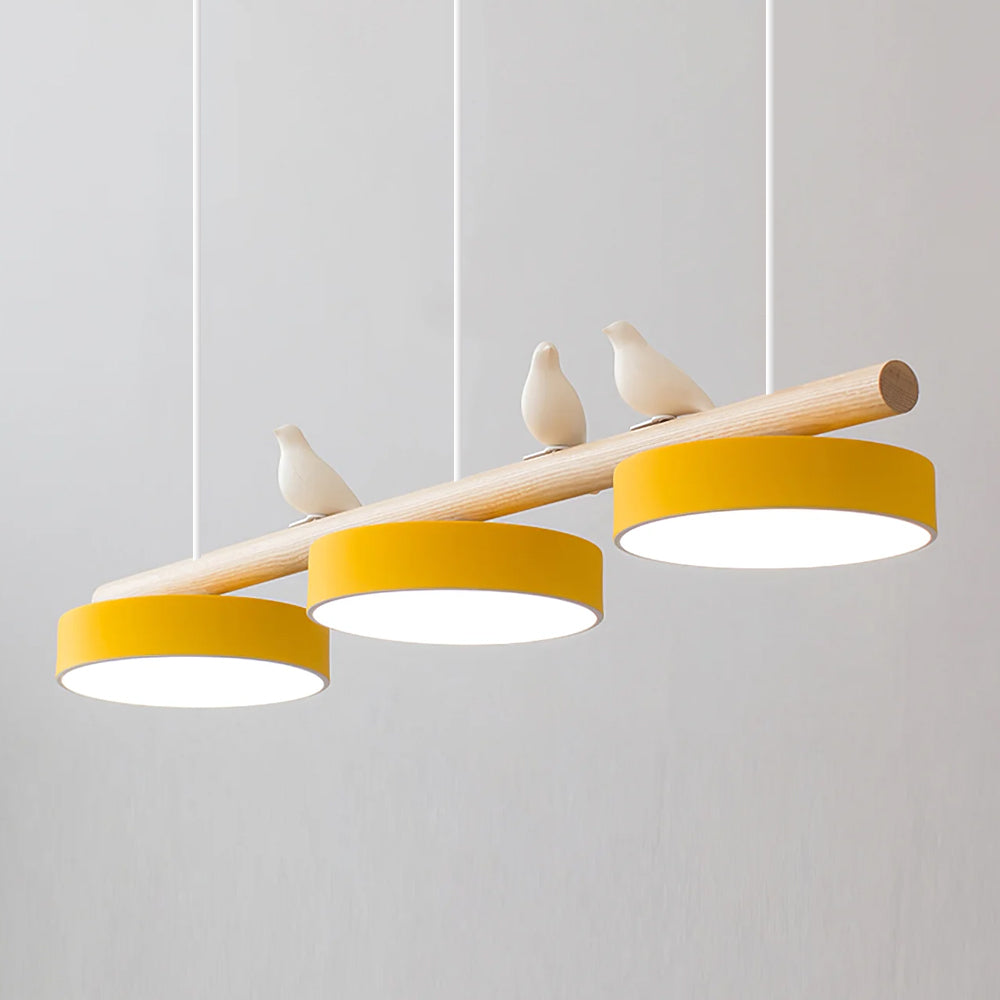 Cliff Pendant Light Oiseau - Câble White - Yellow - Light Warm