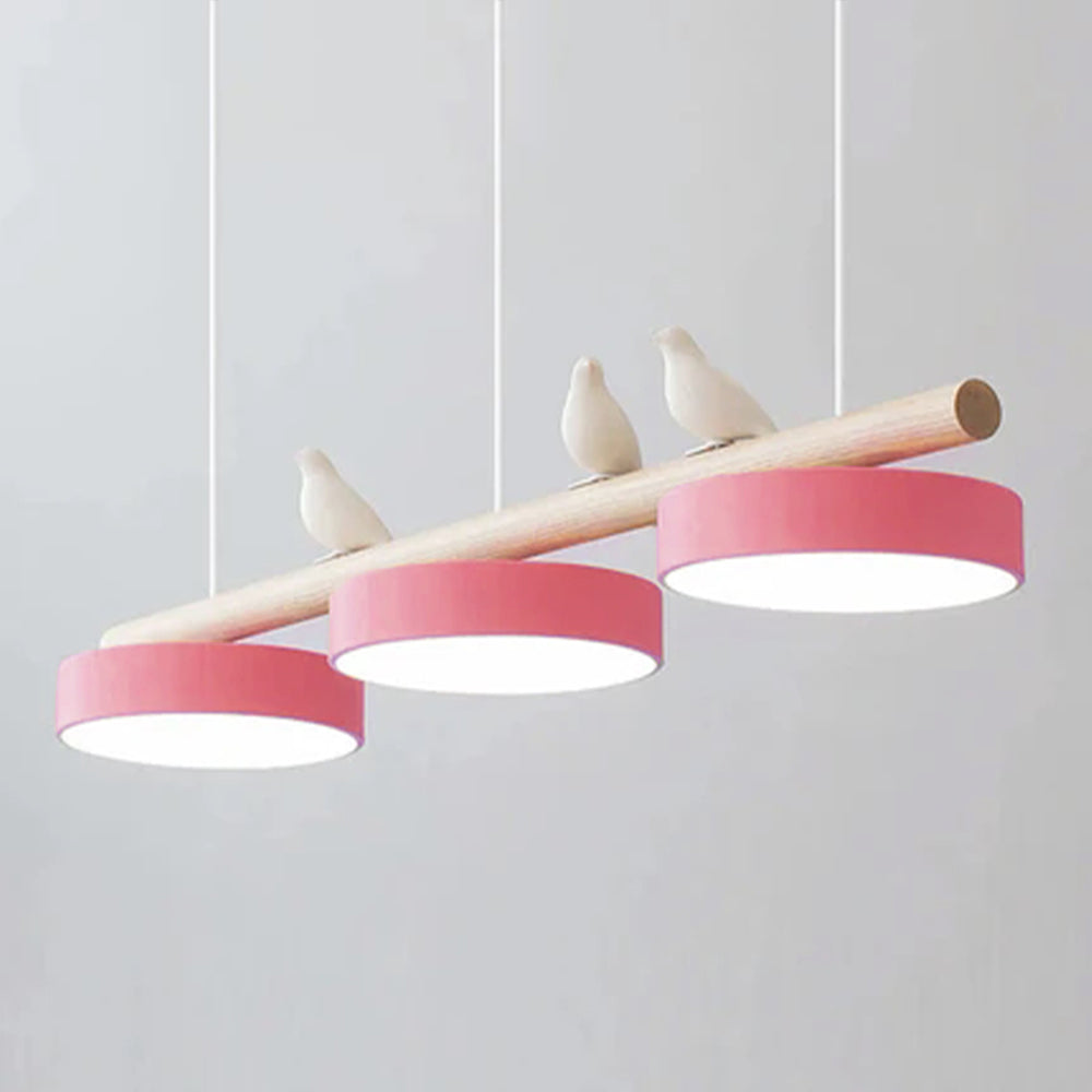 Cliff Pendant Light Oiseau - Câble White - Pink - Light Warm