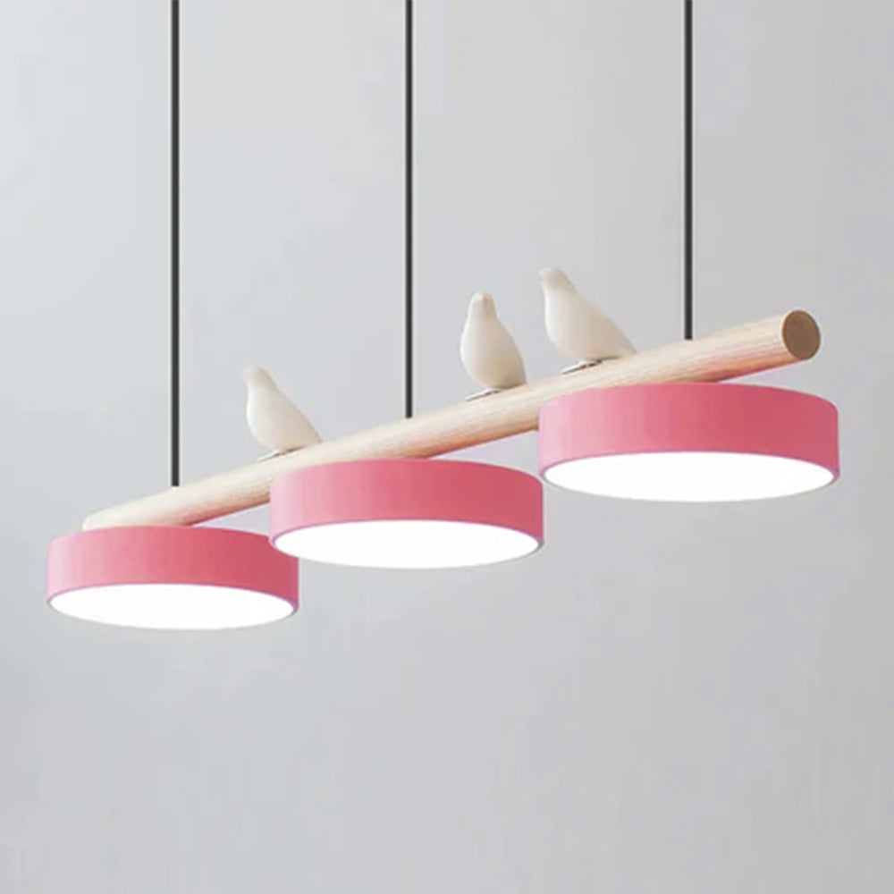 Cliff Pendant Light Oiseau - Câble Black - Pink - Light Warm