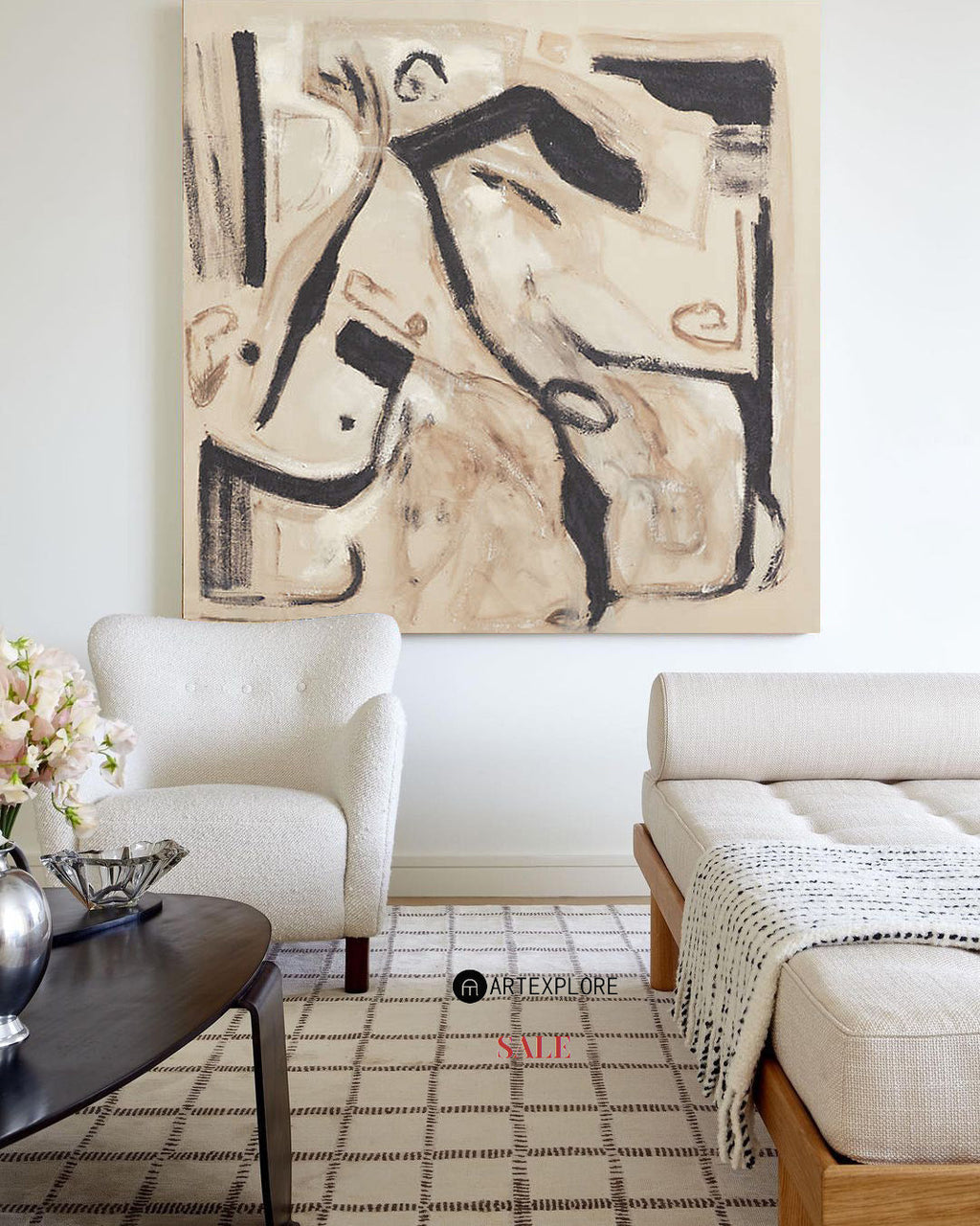 Gestural Earthy Abstract Painting