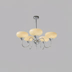 Silva Vintage LED Metal Multi Lampshade Creamy White Yellow Bulbs Luxury Bedroom Living Room Pendant Light, Gold/Chrome