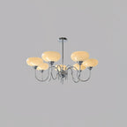 Silva Vintage LED Metal Multi Lampshade Creamy White Yellow Bulbs Luxury Bedroom Living Room Pendant Light, Gold/Chrome