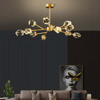 Kristy Luxurious Crystal Chandelier Living Room Golden