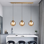 Valentina Designer Bubble Glass Pendant Light, Smoke/Clear/Amber