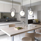 Arisha Pendant Light, Disc, Gold/Silver