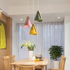 Valentina Modern Cone Pendant Light, Wood/Metal