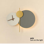 Arisha Modern Clock Metal Painted Wall Light LED Light Bedroom