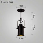 Silva Vintage Adjustable Semi-Flush Mount Ceiling Light, Black