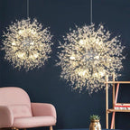 Arisha Elegant Dandelion Minimalist Luxury Pendant Light, Gold/Chorme