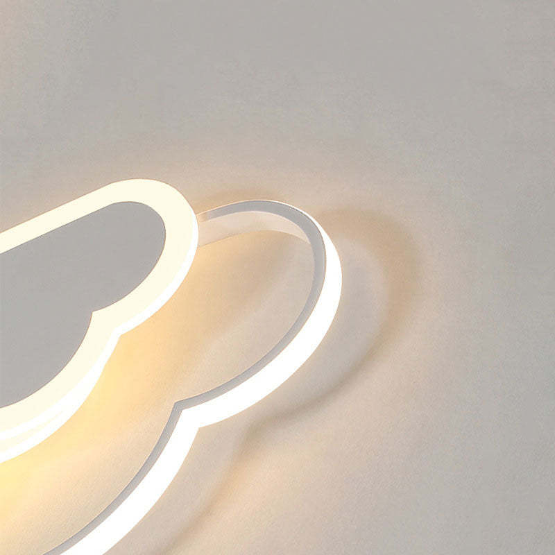 Arisha Modern Ceiling Light Hollow, Cloud Shape, White/Pink