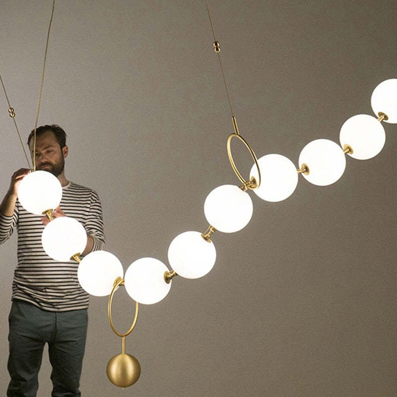 Valentina Postmodern Loft Ball Pendant Lamp Creative Necklace Design