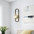 Valentina Modern Globe Bedside Wall Lamp Mount for Bedroom & Reading Room, Gold/Black