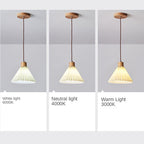 Muto Pendant Light Umbrella Shape Art, Wood, White, Bedroom