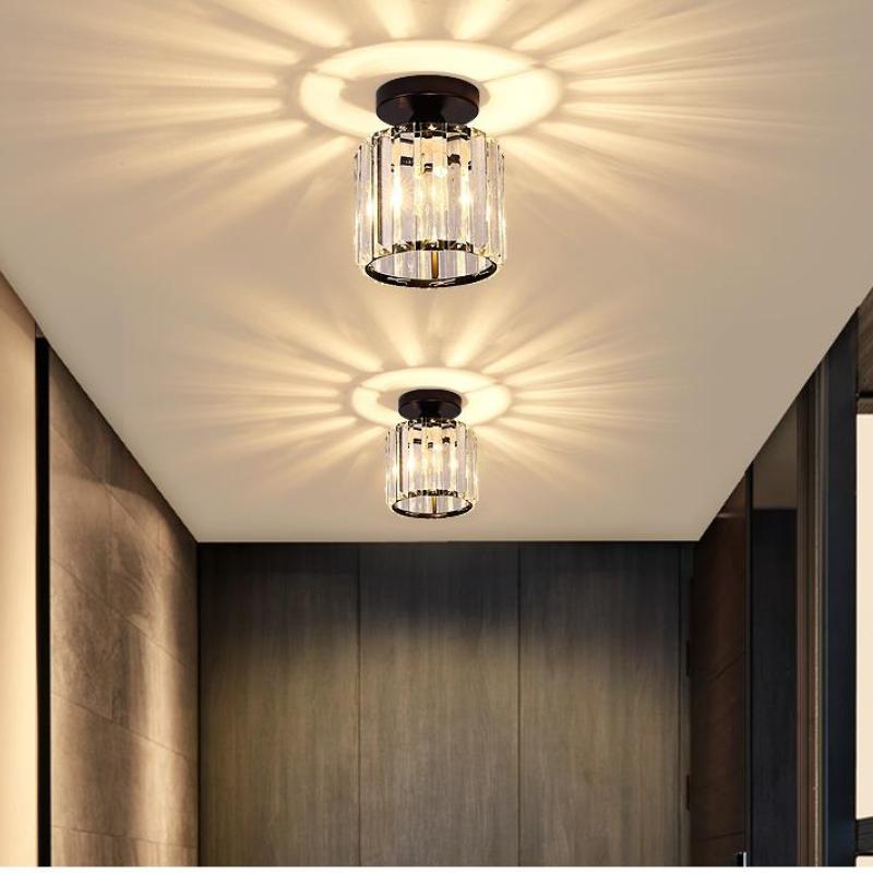 Stonel Modern Metal/Crystal Ceiling Light, 3 Colors
