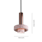 Arisha Modern LED Art Deco Colorful Pendant Light, Terrazzo