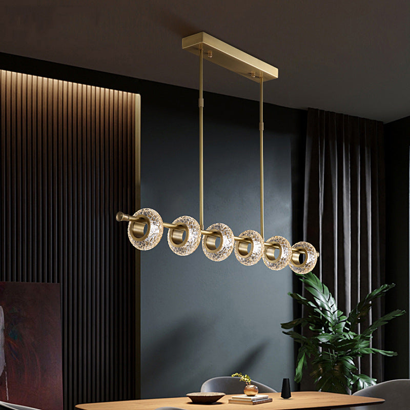 Kristy Modern Luxury metal/Glass Pendant Light, Gold