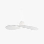 Ritta Modern Woven Wide-Brimmed Hat Shape Metal/Fabric Pendant Light, Black/White
