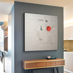 Minimalist Geometric Bas-Relief Painting