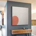 Textured Geometric Sunrise Abstract Painting