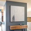 Minimalist Geometric Bas-Relief Painting