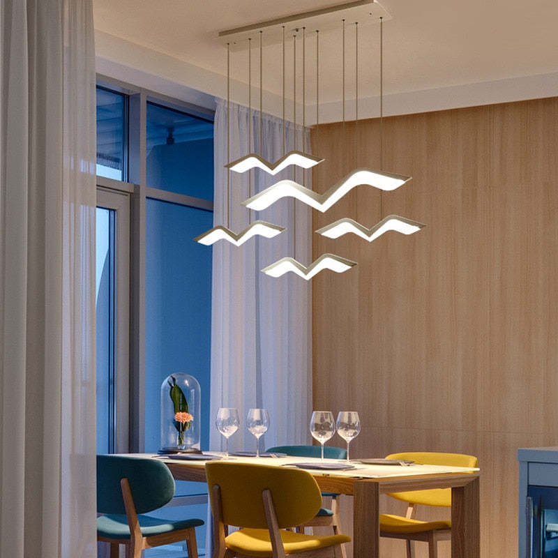 Arisha Seagull Modern Pendant Light, 3 Style