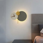 Arisha Modern Clock Metal Painted Wall Light LED Light Bedroom