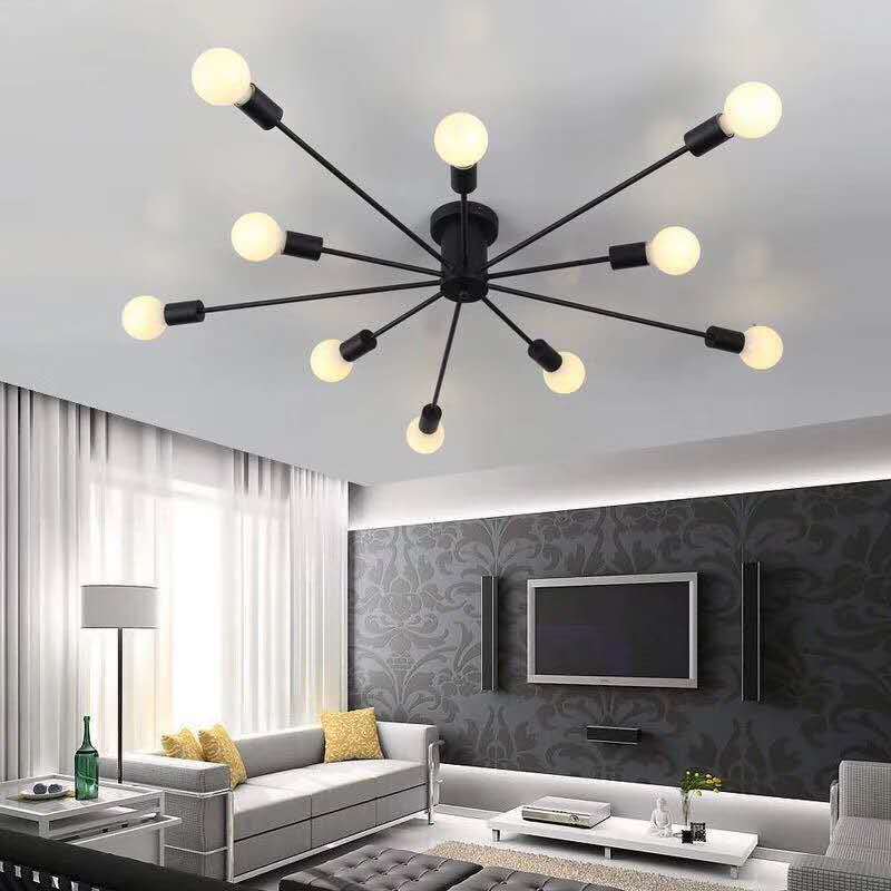 Silva Modern Simple Flush Mount Ceiling Light, 6/8/10 Heads