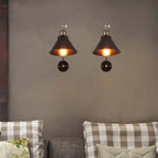 Epoch Retro Wall Lamp with Swing Arm, Metal, Black & Gold