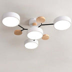 Arisha Ceiling Light, Wood Round for Living Room