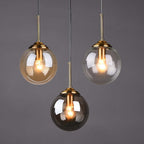 Valentina Designer Bubble Glass Pendant Light, Smoke/Clear/Amber