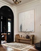 Minimalist Geometric Bas-Relief Painting