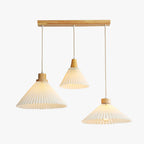 Muto Pendant Light Umbrella Shape Art, Wood, White, Bedroom